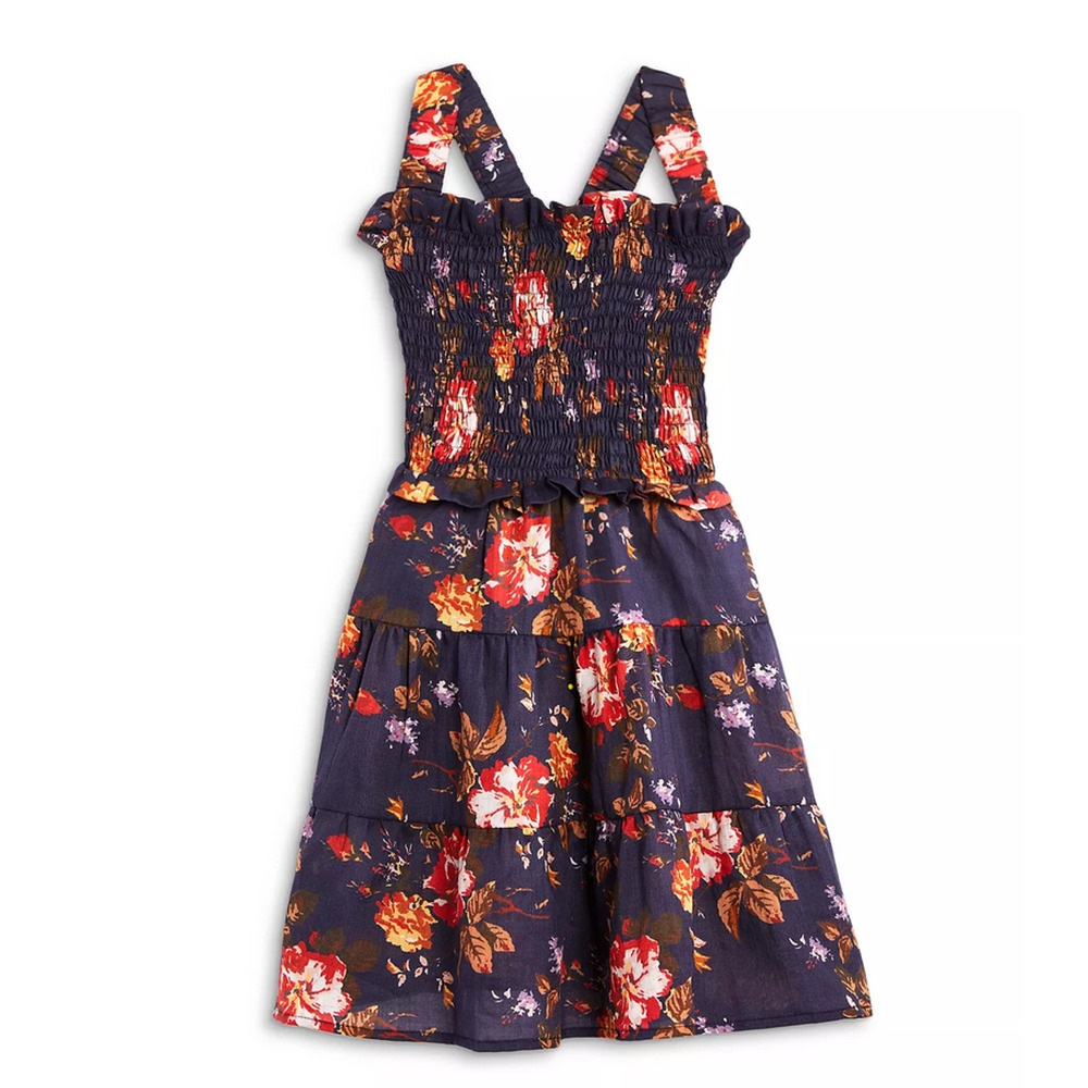 Sea Girls' Esme Smocked Dress Navy Big Kid Size 12 0729